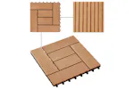 vidaXL 277804 22 Pcs Decking Tiles 30x30cm 2 Sqm Wpc Teak C vidaXL 277804 22 Pcs Decking Tiles 30x30cm 2 Sqm Wpc Teak C