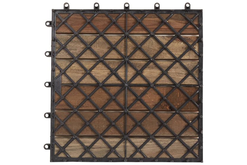 vidaXL 3054432 Decking Tiles 20 Pcs Grey Wash 30x30cm Solid vidaXL 3054432 Decking Tiles 20 Pcs Grey Wash 30x30cm Solid