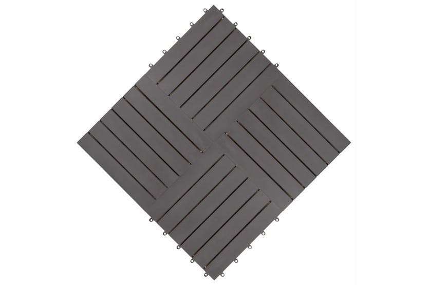 vidaXL 46586 Decking Tiles 10 Pcs Grey Wash 30x30cm Solid A vidaXL 46586 Decking Tiles 10 Pcs Grey Wash 30x30cm Solid A