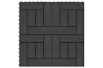 vidaXL 45026 11 Pcs Decking Tiles Wpc 30x30cm 1 Sqm Black vidaXL 45026 11 Pcs Decking Tiles Wpc 30x30cm 1 Sqm Black