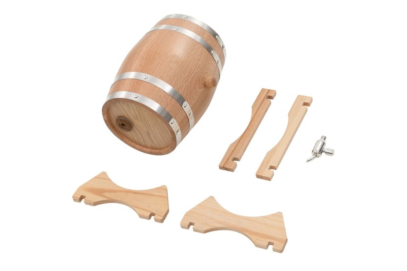 vidaXL 50677 6L Wine Barrel with Tap Solid Oak Wood vidaXL 50677 6L Wine Barrel with Tap Solid Oak Wood