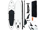 Vidaxl Inflatable Stand Up Paddle Board Set Black And White Vidaxl Inflatable Stand Up Paddle Board Set Black And White