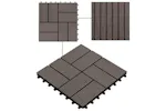 vidaXL 277810 22 Pcs Decking Tiles 30x30cm 2 Sqm Wpc Dark B vidaXL 277810 22 Pcs Decking Tiles 30x30cm 2 Sqm Wpc Dark B