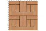 vidaXL 277804 22 Pcs Decking Tiles 30x30cm 2 Sqm Wpc Teak C vidaXL 277804 22 Pcs Decking Tiles 30x30cm 2 Sqm Wpc Teak C
