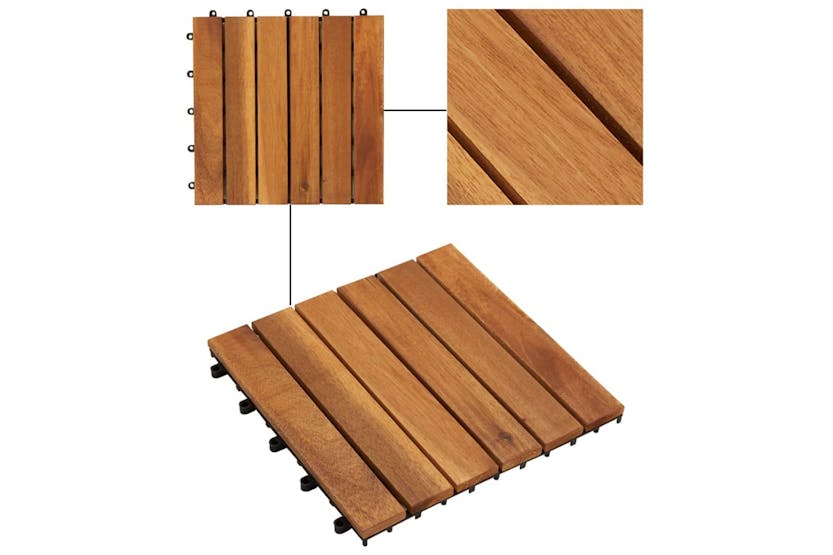 vidaXL 271791 Decking Tiles Vertical Pattern 30 vidaXL 271791 Decking Tiles Vertical Pattern 30