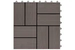 vidaXL 277810 22 Pcs Decking Tiles 30x30cm 2 Sqm Wpc Dark B vidaXL 277810 22 Pcs Decking Tiles 30x30cm 2 Sqm Wpc Dark B