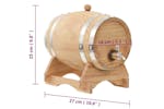 vidaXL 50680 6L Wine Barrel with Tap Solid Pinewood vidaXL 50680 6L Wine Barrel with Tap Solid Pinewood