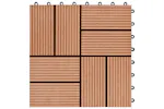 vidaXL 277809 22 Pcs Decking Tiles 30x30cm 2 Sqm Wpc Teak C vidaXL 277809 22 Pcs Decking Tiles 30x30cm 2 Sqm Wpc Teak C