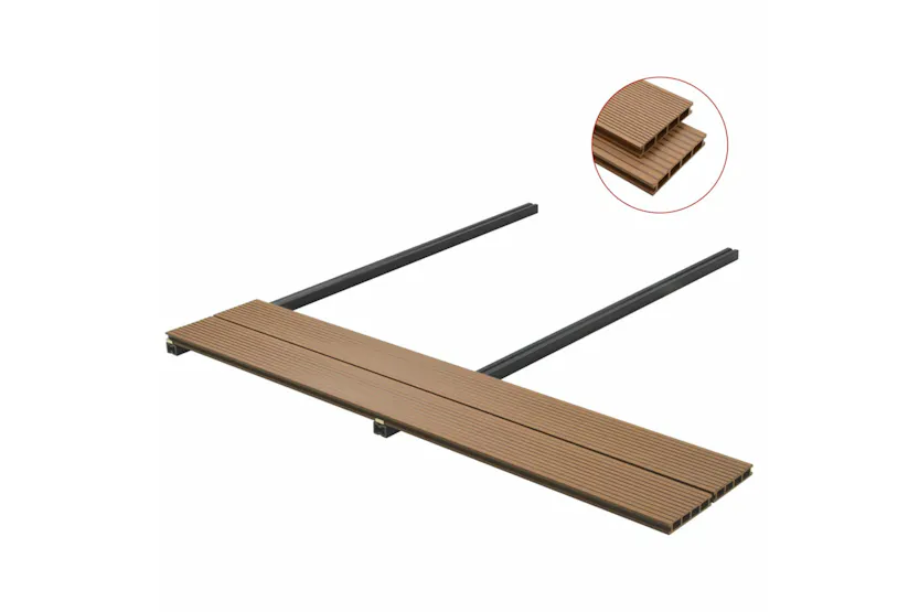 vidaXL 275717 Wpc Hollow Decking Boards With Accessories 40 vidaXL 275717 Wpc Hollow Decking Boards With Accessories 40