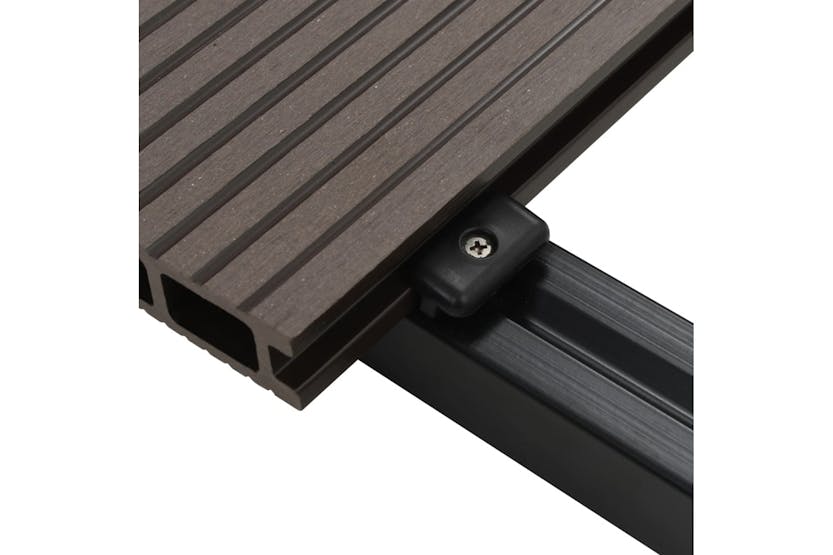 vidaXL 275724 Wpc Hollow Decking Boards With Accessories 40m vidaXL 275724 Wpc Hollow Decking Boards With Accessories 40m
