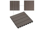 vidaXL 45025 11 Pcs Decking Tiles Wpc 30x30cm 1 Sqm Dark Br vidaXL 45025 11 Pcs Decking Tiles Wpc 30x30cm 1 Sqm Dark Br