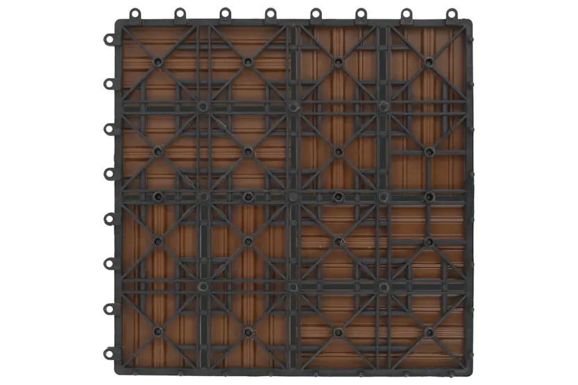 vidaXL 277809 22 Pcs Decking Tiles 30x30cm 2 Sqm Wpc Teak C vidaXL 277809 22 Pcs Decking Tiles 30x30cm 2 Sqm Wpc Teak C