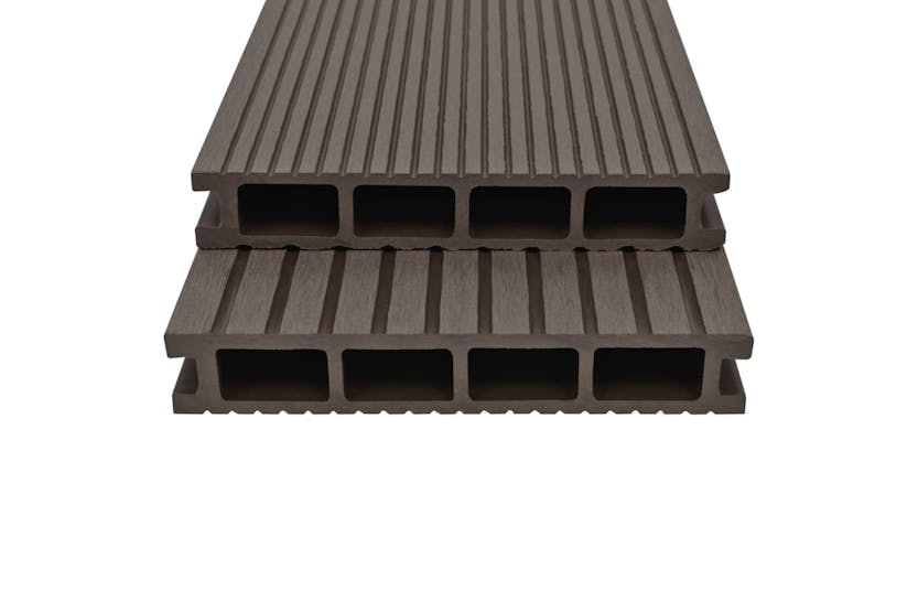 vidaXL 275724 Wpc Hollow Decking Boards With Accessories 40m vidaXL 275724 Wpc Hollow Decking Boards With Accessories 40m