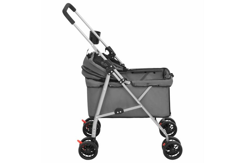vidaXL 172201 Folding Dog Stroller Grey 76x50x100cm Oxford vidaXL 172201 Folding Dog Stroller Grey 76x50x100cm Oxford
