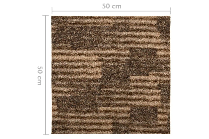 vidaXL 331490 Floor Carpet Tiles 20 Pcs 5 M2 Brown vidaXL 331490 Floor Carpet Tiles 20 Pcs 5 M2 Brown