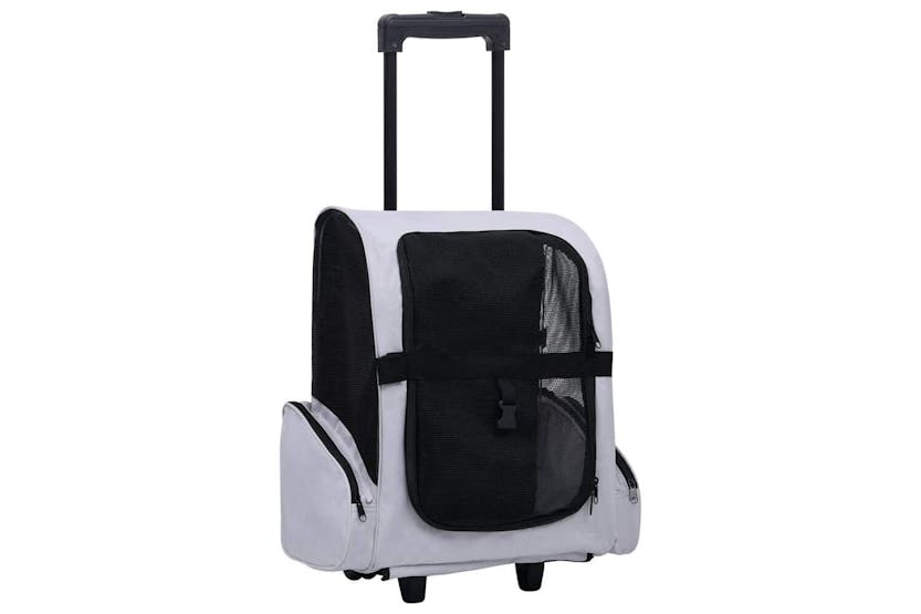 vidaXL Foldable Multipurpose Pet Trolley Grey vidaXL Foldable Multipurpose Pet Trolley Grey