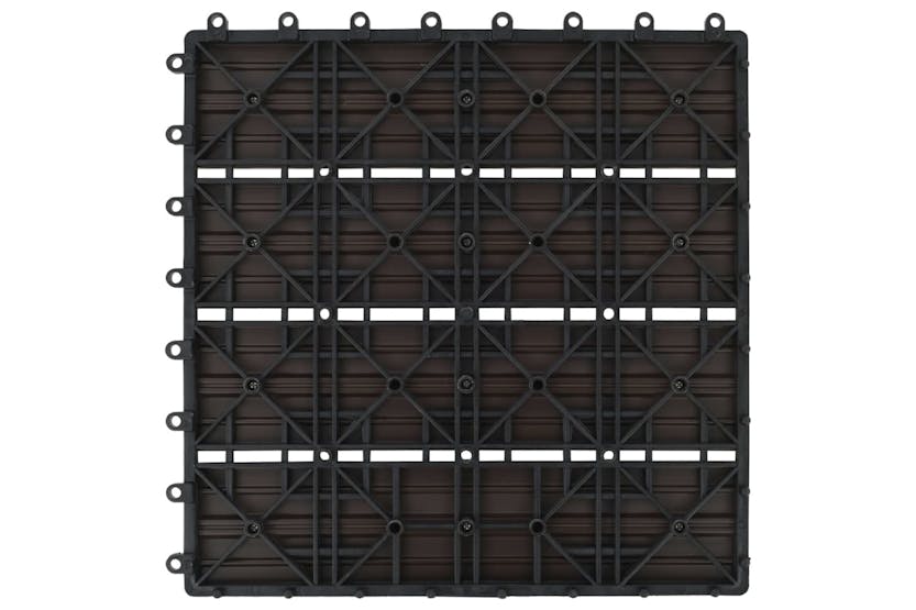 vidaXL 277802 22 Pcs Decking Tiles 30x30cm 2 Sqm Wpc Brown vidaXL 277802 22 Pcs Decking Tiles 30x30cm 2 Sqm Wpc Brown