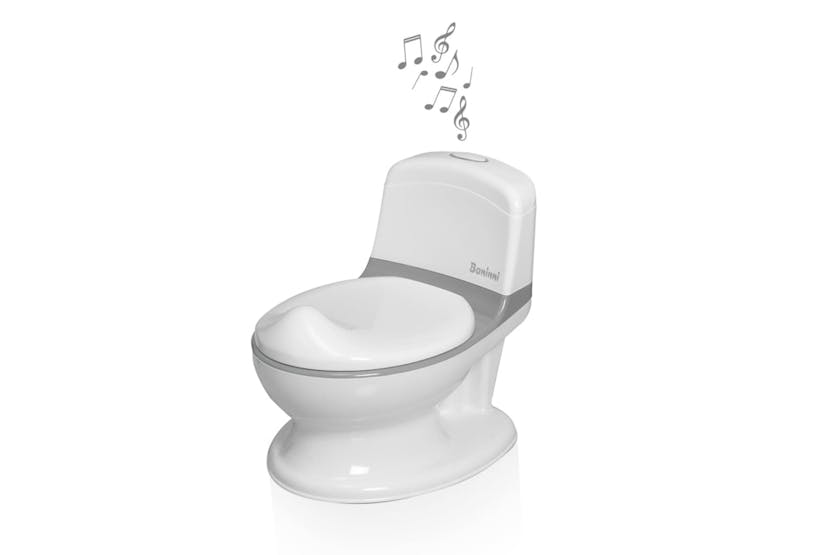 Baninni 426396 Potty Trainer With Sound Pippe Grey And White Baninni 426396 Potty Trainer With Sound Pippe Grey And White