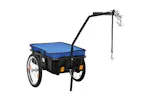 vidaXL Bike Trailer/hand Wagon 155x60x83cm Steel Blue vidaXL Bike Trailer/hand Wagon 155x60x83cm Steel Blue