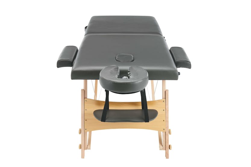 vidaXL 110171 Massage Table With 2 Zones Wooden Frame Anthra vidaXL 110171 Massage Table With 2 Zones Wooden Frame Anthra
