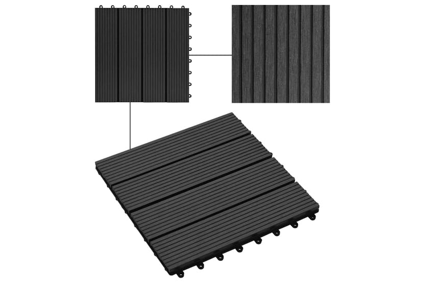 vidaXL 277800 22 Pcs Decking Tiles 30x30cm 2 Sqm Wpc Brown vidaXL 277800 22 Pcs Decking Tiles 30x30cm 2 Sqm Wpc Brown