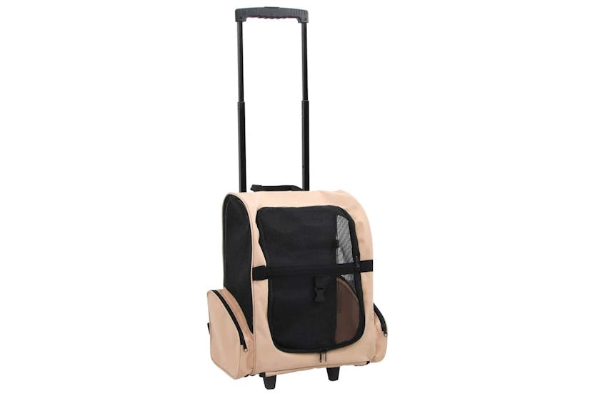 Vidaxl Foldable Multipurpose Pet Trolley Beige Vidaxl Foldable Multipurpose Pet Trolley Beige
