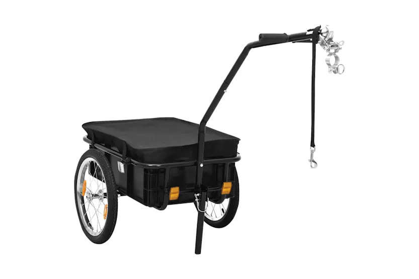 vidaXL Bike Trailer/hand Wagon 155x60x83cm Steel Black vidaXL Bike Trailer/hand Wagon 155x60x83cm Steel Black