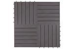 vidaXL 3054433 Decking Tiles 30 Pcs Grey Wash 30x30cm Solid vidaXL 3054433 Decking Tiles 30 Pcs Grey Wash 30x30cm Solid