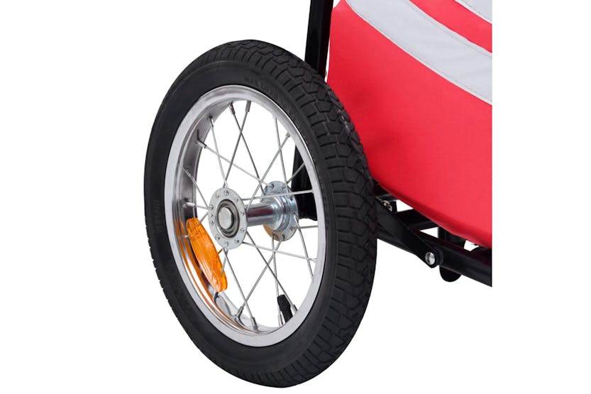 vidaXL 92446 Folding Cargo Bike Trailer With Grocery Bag Red vidaXL 92446 Folding Cargo Bike Trailer With Grocery Bag Red