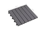 vidaXL 3054433 Decking Tiles 30 Pcs Grey Wash 30x30cm Solid vidaXL 3054433 Decking Tiles 30 Pcs Grey Wash 30x30cm Solid