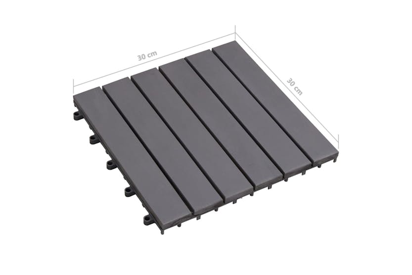 vidaXL 3054433 Decking Tiles 30 Pcs Grey Wash 30x30cm Solid vidaXL 3054433 Decking Tiles 30 Pcs Grey Wash 30x30cm Solid