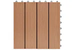vidaXL 277801 22 Pcs Decking Tiles 30x30cm 2 Sqm Wpc Grey vidaXL 277801 22 Pcs Decking Tiles 30x30cm 2 Sqm Wpc Grey