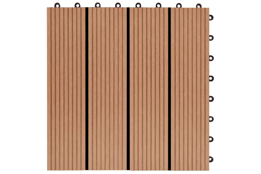 vidaXL 277801 22 Pcs Decking Tiles 30x30cm 2 Sqm Wpc Grey vidaXL 277801 22 Pcs Decking Tiles 30x30cm 2 Sqm Wpc Grey