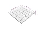 vidaXL 3114665 Decking Tiles 30 Pcs White 30x30cm Solid Woo vidaXL 3114665 Decking Tiles 30 Pcs White 30x30cm Solid Woo