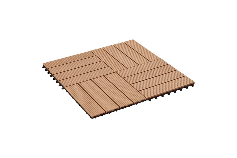vidaXL 277801 22 Pcs Decking Tiles 30x30cm 2 Sqm Wpc Grey vidaXL 277801 22 Pcs Decking Tiles 30x30cm 2 Sqm Wpc Grey