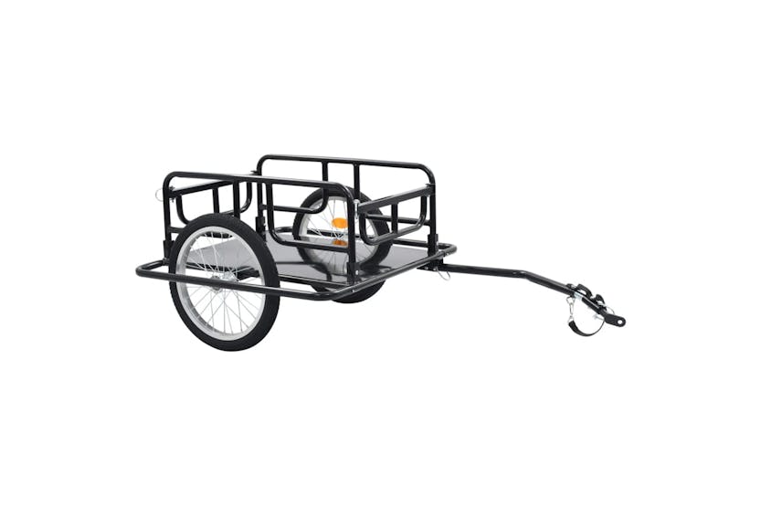 vidaXL Bike Trailer 130x73x48.5cm Steel Black vidaXL Bike Trailer 130x73x48.5cm Steel Black