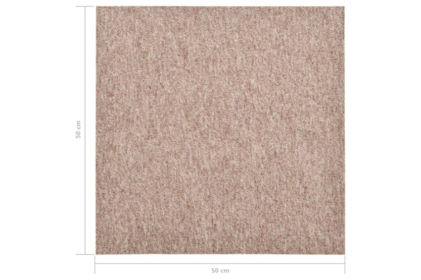 vidaXL 147318 Carpet Floor Tiles 20 Pcs 5 M2 50x50cm Beige vidaXL 147318 Carpet Floor Tiles 20 Pcs 5 M2 50x50cm Beige