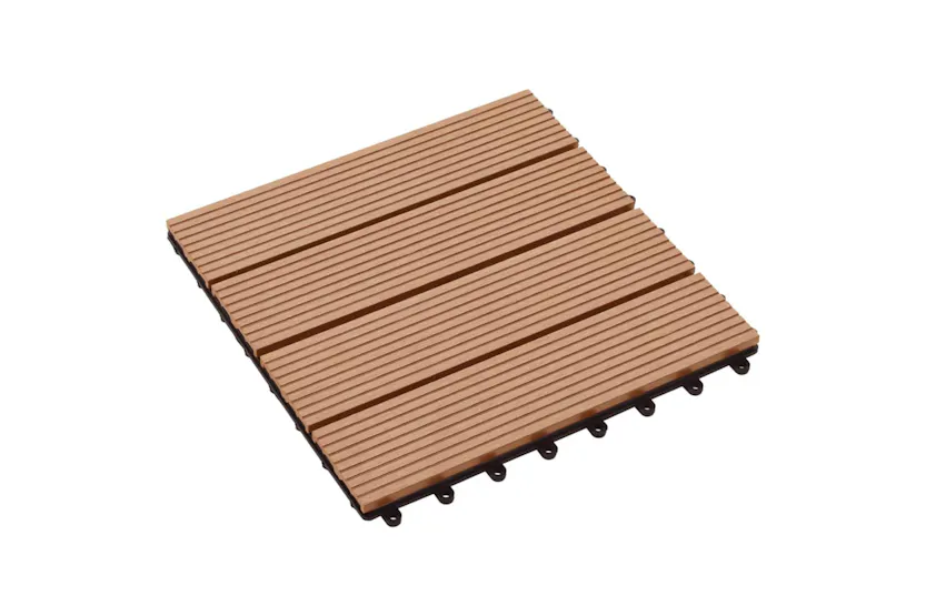 vidaXL 277801 22 Pcs Decking Tiles 30x30cm 2 Sqm Wpc Grey vidaXL 277801 22 Pcs Decking Tiles 30x30cm 2 Sqm Wpc Grey