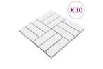 vidaXL 3114665 Decking Tiles 30 Pcs White 30x30cm Solid Woo vidaXL 3114665 Decking Tiles 30 Pcs White 30x30cm Solid Woo