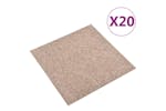 vidaXL 147318 Carpet Floor Tiles 20 Pcs 5 M2 50x50cm Beige vidaXL 147318 Carpet Floor Tiles 20 Pcs 5 M2 50x50cm Beige