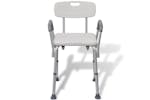 vidaXL 110129 Shower Chair Aluminium White vidaXL 110129 Shower Chair Aluminium White