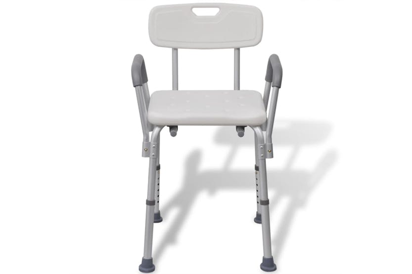 vidaXL 110129 Shower Chair Aluminium White vidaXL 110129 Shower Chair Aluminium White