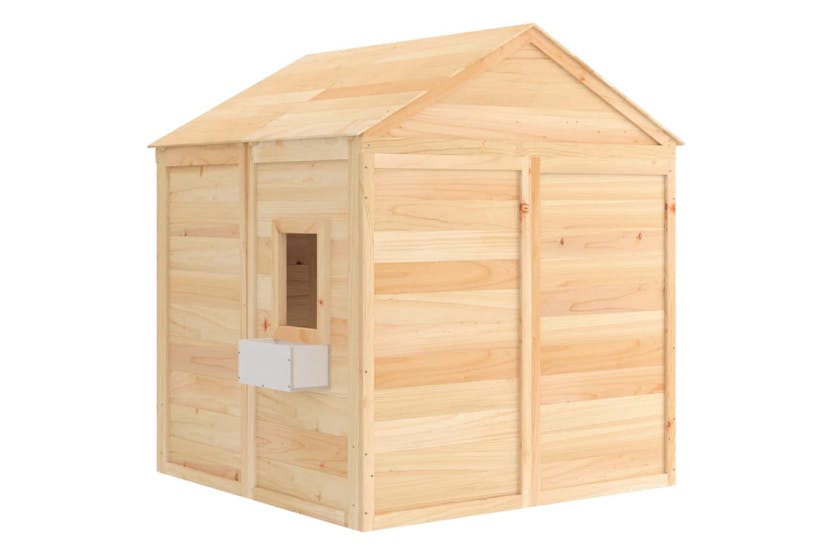 vidaXL 93686 Playhouse With Lockable Door And Flower Pots Solid Wood Fir vidaXL 93686 Playhouse With Lockable Door And Flower Pots Solid Wood Fir
