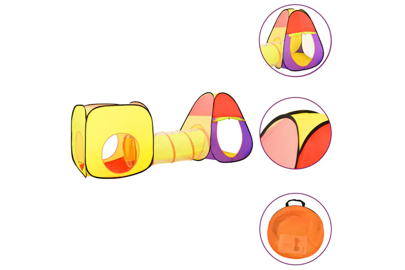 vidaXL 3107728 Children Play Tent With 250 Balls Multicolour 255x80x100cm vidaXL 3107728 Children Play Tent With 250 Balls Multicolour 255x80x100cm