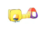 vidaXL 3107728 Children Play Tent With 250 Balls Multicolour 255x80x100cm vidaXL 3107728 Children Play Tent With 250 Balls Multicolour 255x80x100cm