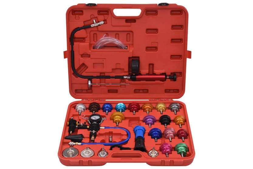 vidaXL 210534 28 Piece Cooling System & Radiator Cap Pressure Tester vidaXL 210534 28 Piece Cooling System & Radiator Cap Pressure Tester