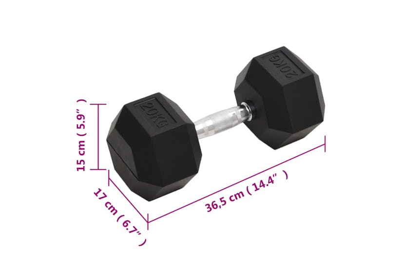 vidaXL 93608 Dumbbell 20 Kg Cast Iron vidaXL 93608 Dumbbell 20 Kg Cast Iron