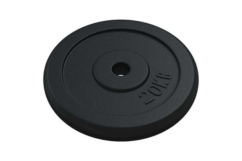 vidaXL 93643 Weight Plate 20 Kg Cast Iron vidaXL 93643 Weight Plate 20 Kg Cast Iron