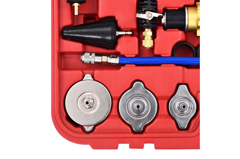 vidaXL 210533 28 Piece Cooling System & Radiator Cap Pressure Tester vidaXL 210533 28 Piece Cooling System & Radiator Cap Pressure Tester