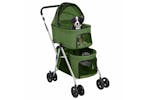 vidaXL 172207 2-layers Folding Dog Stroller Green 83x48x97 C vidaXL 172207 2-layers Folding Dog Stroller Green 83x48x97 C